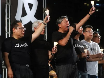 In Hong Kong, organizers of Tiananmen commemoration sentenced