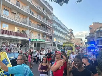 A large-scale fire broke out in an apartment building in Mallorca, and people were evacuated