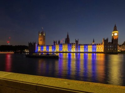 From London to Rome and Paris: where buildings around the world were illuminated in blue and yellow on Independence Day