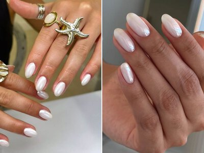 Vanilla Chrome Nails Are the Sweetest Way to Wear a White Manicure