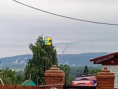 After a drone attack, an Ozon warehouse caught fire in Russia's Bashkortostan