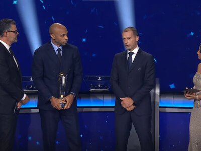 Henry received the UEFA President's Award