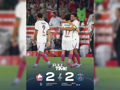 PSG repeated a unique achievement in the match against Lille