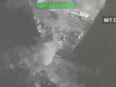 The United States struck three Iranian crude oil tankers