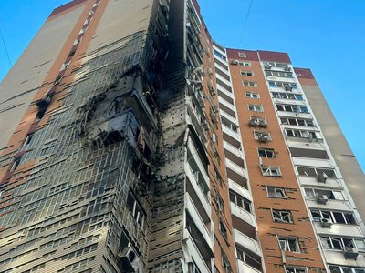 In Kyiv, an enemy UAV struck a 24-story building; there are casualties