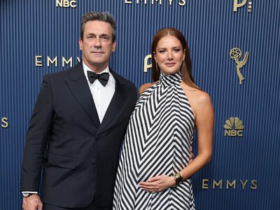Mad Men star Jon Hamm will become a father at 55; his wife made her first public appearance showing her pregnancy