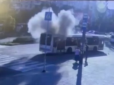 An enemy FPV drone attacked a passenger bus near a bus stop in Zaporizhzhia, injuring three people