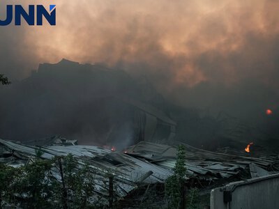 A Russian UAV struck an Eco-Market warehouse in the Kyiv region — photo report
