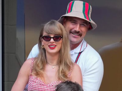 Taylor Swift and Travis Kelce made a rare joint appearance at Mahomes' party
