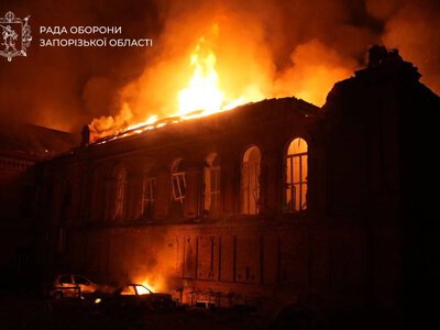 In Zaporizhzhia, high-rise buildings, a university and a shopping mall were damaged in a UAV attack; one person was injured