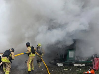 In the Zhytomyr region, the Russians struck a gas station on an international highway