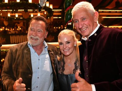 Arnold Schwarzenegger visited Oktoberfest again and conducted an orchestra