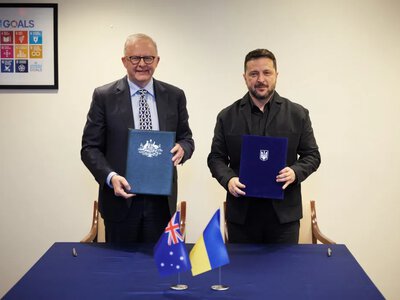 Ukraine signed a drone agreement with Finland and a security agreement with Australia