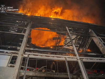 Odesa region was subjected to a series of massive Russian strikes — a postal terminal was hit, and Romania scrambled F-16s