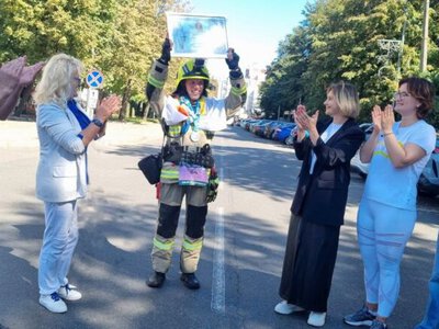 42 kilometers with over 22 kilograms of gear: Poltava rescuer sets Ukrainian record