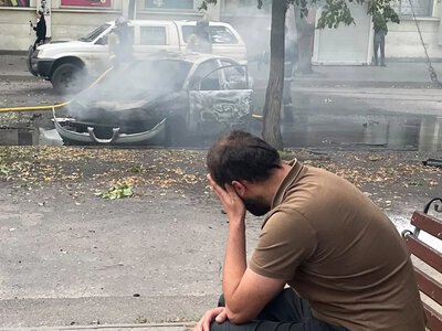 Russians struck a vehicle belonging to foreign journalists with a drone in Donetsk region