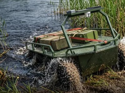 Solutions to win: Amphibious ground robot covers 40 km by land and water in first Ukrainian military logistics mission