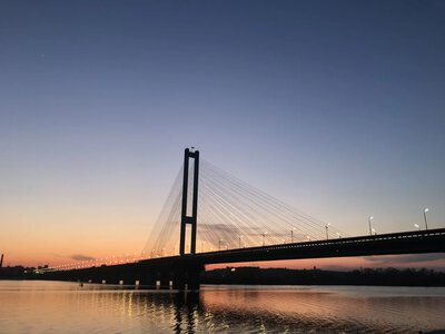 The enemy has struck the Southern Bridge in Kyiv again
