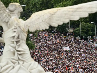 In Spain, tens of thousands of people took to the streets to protest the housing crisis; clashes broke out in Madrid and Valencia