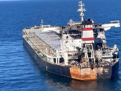 A drone struck a Turkish grain carrier off the coast of Romania; the vessel sank — there are fatalities