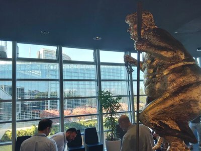 A nude statue of Trump was installed in the European Parliament