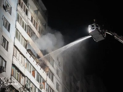 A Russian drone struck a residential building in Kyiv: 4 people were injured