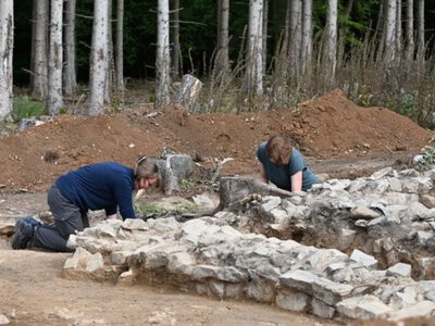 In Germany, archaeologists found a 1,800-year-old temple to Mars, the god of war, and a statue of the goddess of victory