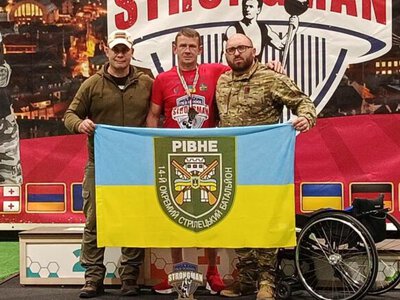 Veterans from Rivne region win four gold medals at Strongman World Championship in Latvia