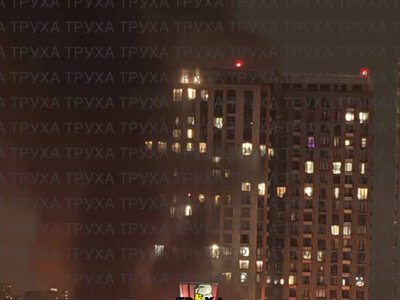 In Kyiv, a Russian drone struck a 25-story building; cars are burning in the courtyard