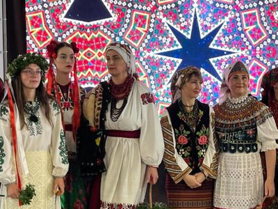 Military wives model authentic folk attire, surviving famine and war in Ivano-Frankivsk