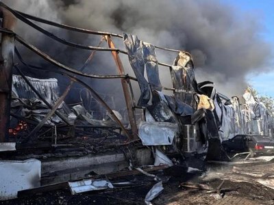 Russian strike on warehouses near Dnipro — three people injured, one hospitalized in serious condition