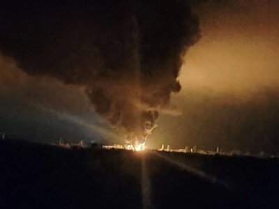 Near Moscow, an arsenal for the storage and refurbishment of military equipment was reportedly attacked