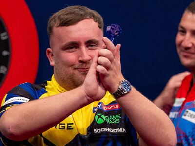 Luke Littler still on course to win European Championship Darts after second-round win over Nathan Aspinall