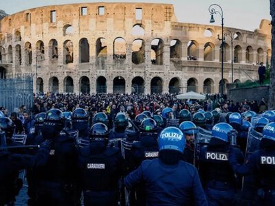 In Rome, demonstrators forced their way into the Colosseum during protests