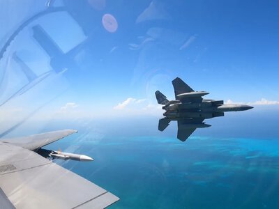A U.S. fighter jet intercepted an aircraft that flew near Trump's residence