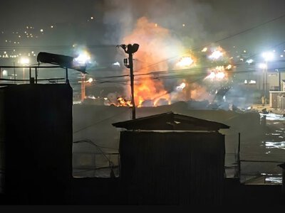 Explosions were heard in Russia's Lipetsk, and a large-scale fire broke out near a steelworks