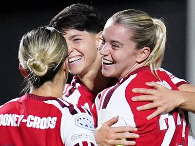 Arsenal Women 3-0 Benfica Women: Alessia Russo scores Women's Champions League hat-trick as Gunners win back-to-back games